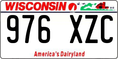 WI license plate 976XZC