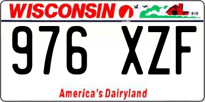 WI license plate 976XZF