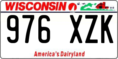 WI license plate 976XZK
