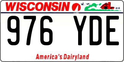WI license plate 976YDE