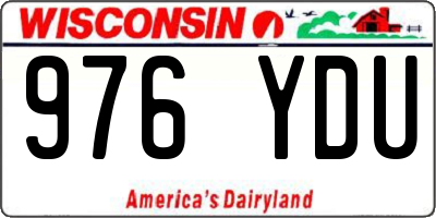WI license plate 976YDU