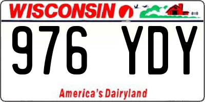 WI license plate 976YDY