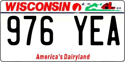 WI license plate 976YEA