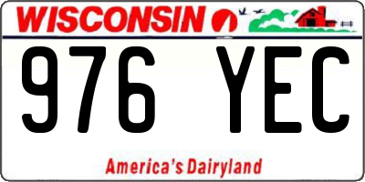 WI license plate 976YEC