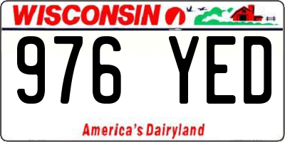 WI license plate 976YED