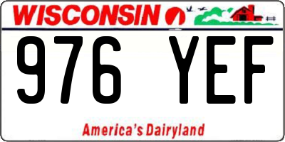 WI license plate 976YEF