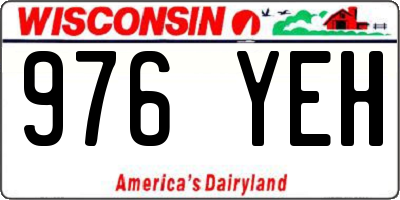 WI license plate 976YEH