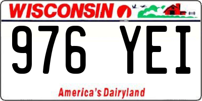 WI license plate 976YEI