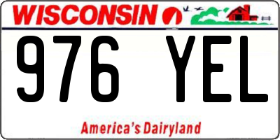 WI license plate 976YEL