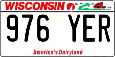 WI license plate 976YER