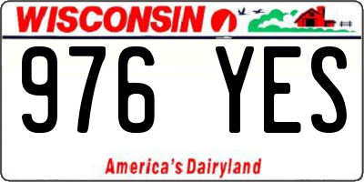 WI license plate 976YES