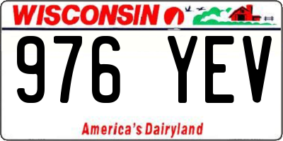 WI license plate 976YEV
