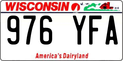 WI license plate 976YFA