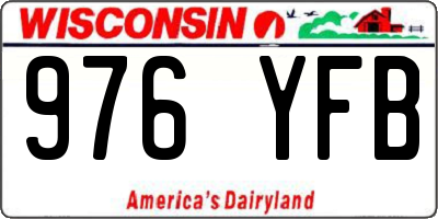 WI license plate 976YFB
