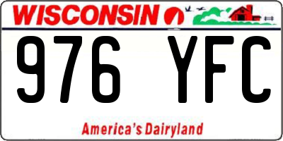 WI license plate 976YFC