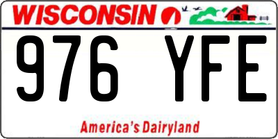 WI license plate 976YFE