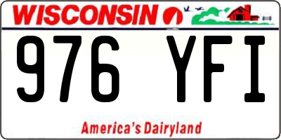 WI license plate 976YFI