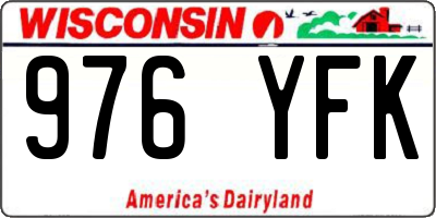 WI license plate 976YFK