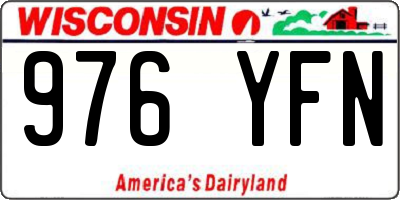 WI license plate 976YFN