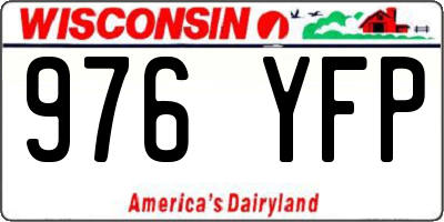WI license plate 976YFP