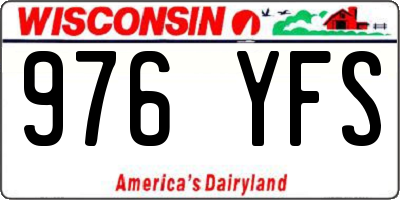 WI license plate 976YFS
