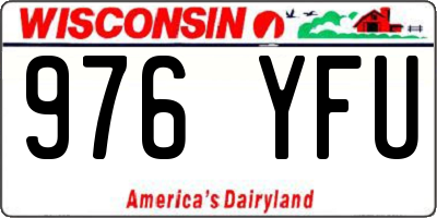 WI license plate 976YFU