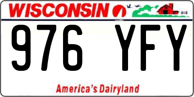 WI license plate 976YFY