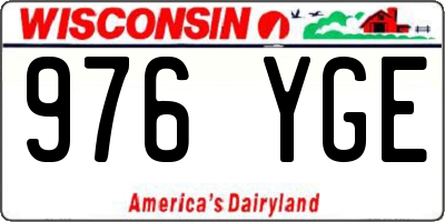 WI license plate 976YGE