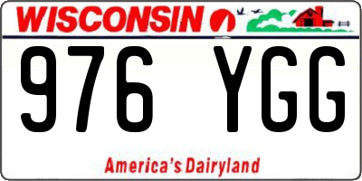 WI license plate 976YGG