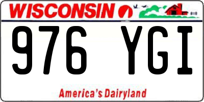 WI license plate 976YGI