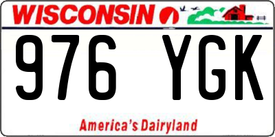 WI license plate 976YGK