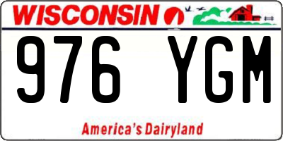 WI license plate 976YGM