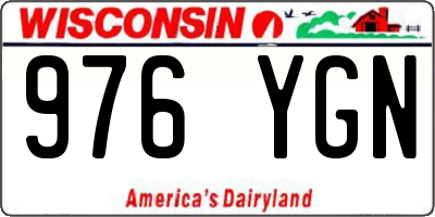 WI license plate 976YGN
