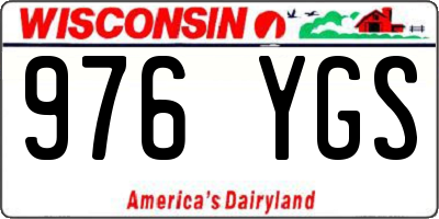 WI license plate 976YGS