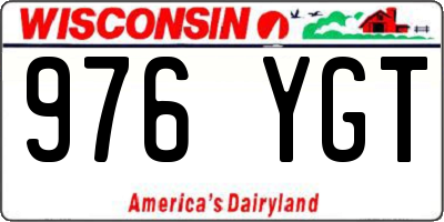 WI license plate 976YGT
