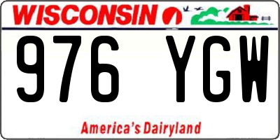 WI license plate 976YGW