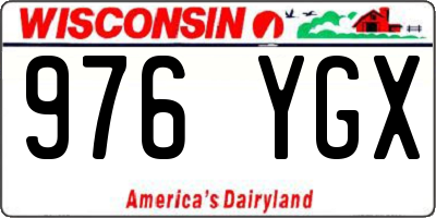 WI license plate 976YGX