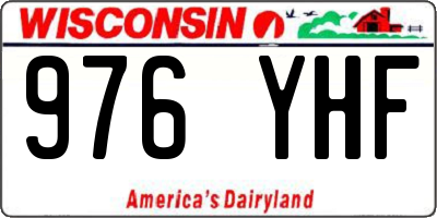 WI license plate 976YHF