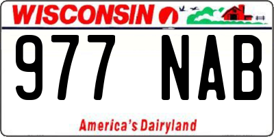 WI license plate 977NAB