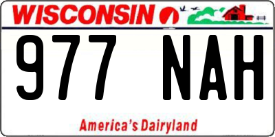 WI license plate 977NAH