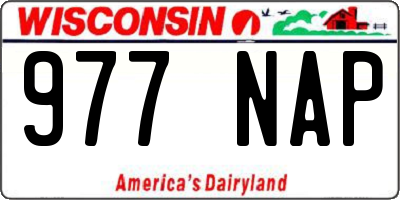 WI license plate 977NAP