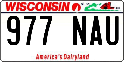 WI license plate 977NAU