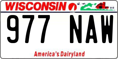 WI license plate 977NAW