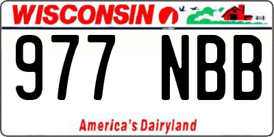 WI license plate 977NBB