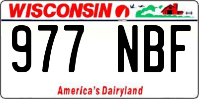 WI license plate 977NBF