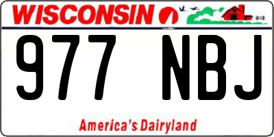 WI license plate 977NBJ
