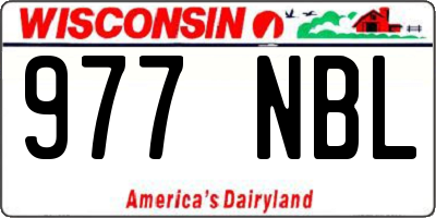WI license plate 977NBL