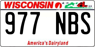 WI license plate 977NBS