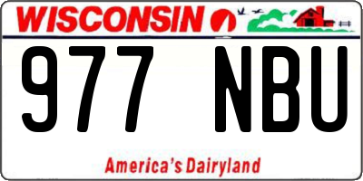 WI license plate 977NBU