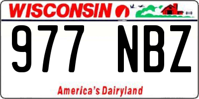 WI license plate 977NBZ
